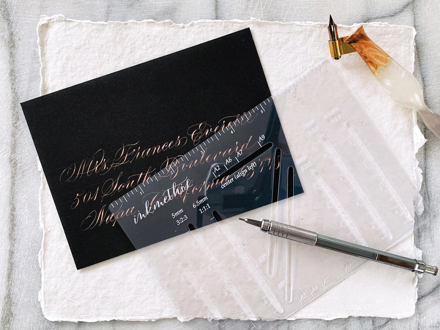 Envelope Calligraphy Ruler