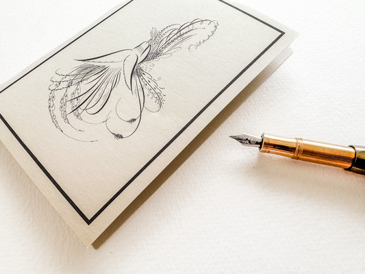 Bird Flourish Stationery Set, Sandstone | Master's Collection