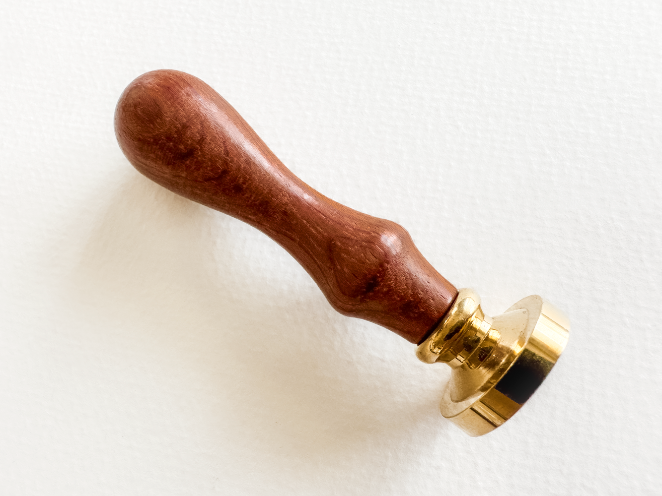 Rosewood & Brass Blank Wax Sealing Stamp