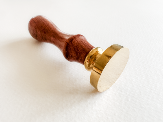 Rosewood & Brass Blank Wax Sealing Stamp